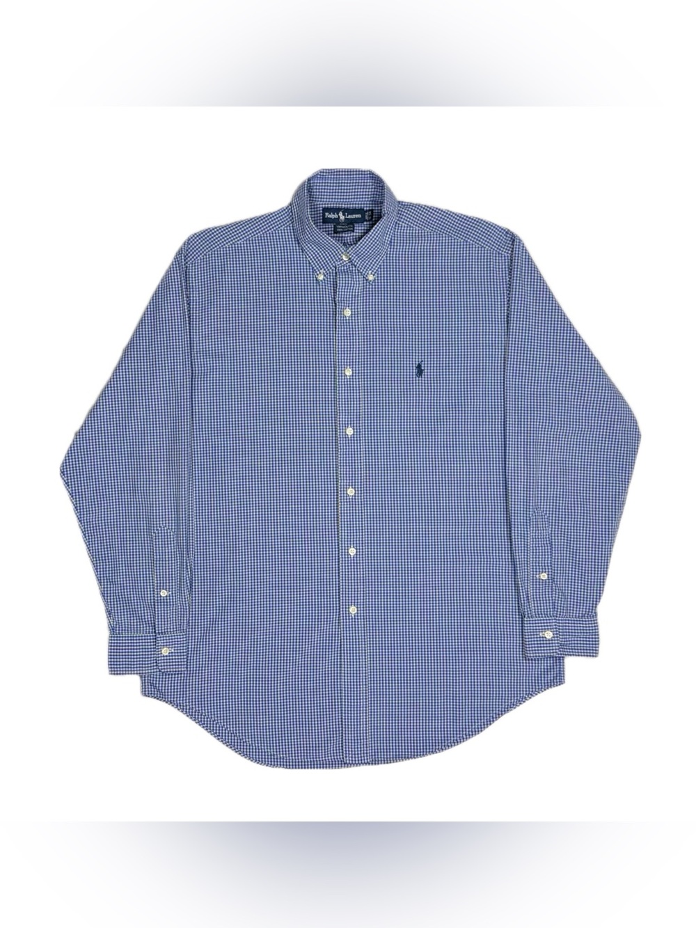 Ralph Lauren Yarmouth Blue Yellow Check Plaid Button Up Shirt Men 16-34 XL